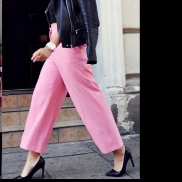 Zara Pants - Zara NWT pink cropped pant medium
Waist 15
Rise 12
Inseam 26
Leg opening 10.5